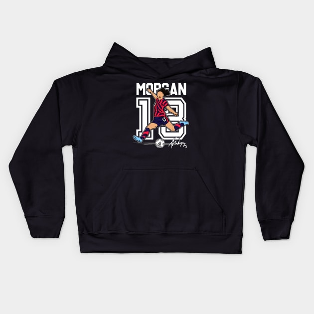 Alex Morgan Kids Hoodie by RichyTor